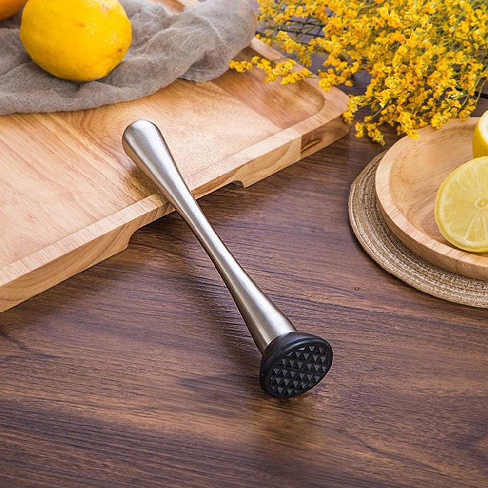 Stainless Steel Cocktail Stirring Masher Mixer Ice Crusher Hammer Bar Barware Ergonomic Handle of Heavy-Duty Stainless Steel