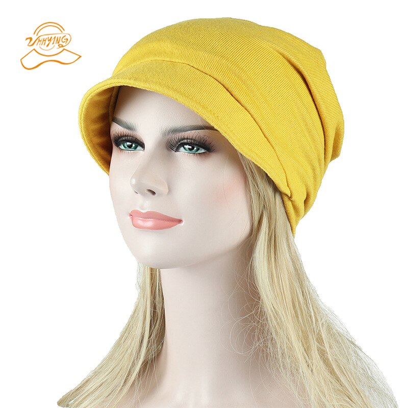 Con sombrero de ala tejido al Crochet para mujer invierno gorros calientes de punto femenino gorras elegantes para mujer de al por mayor