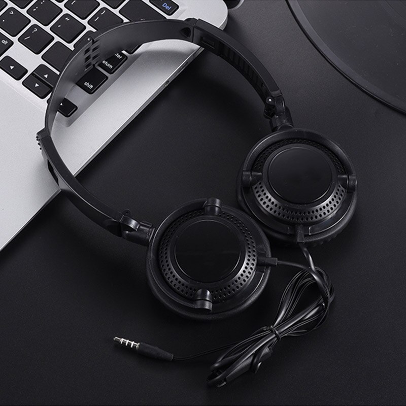 Headset Over-Ear Wired Game Oortelefoon Gaming Hoofdtelefoon Diepe Bas Stereo Voor Pc Laptop Gamer Game Oortelefoon: Black
