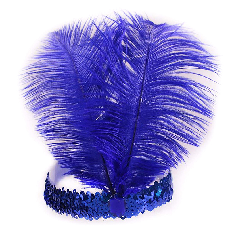 1 Uds. Tocado de plumas indias a la para mujer, diadema de cristal con plumas y lentejuelas, diadema india para de vacaciones, accesorios para el cabello: Gris