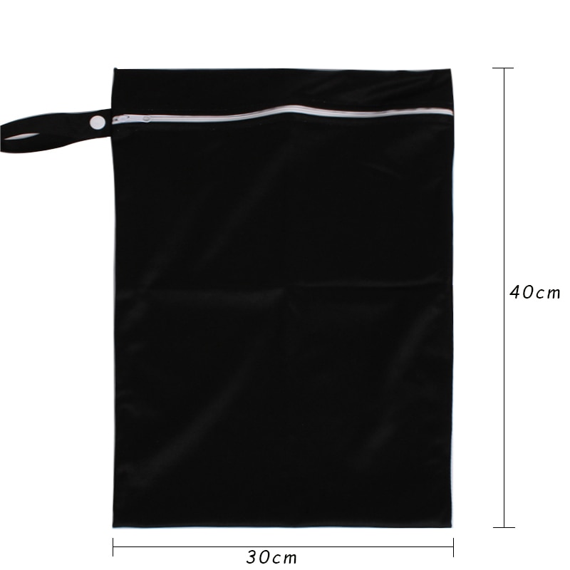 Bolsa húmeda reutilizable de 30x40 cm, forro de cubo para tela, pañales sucios, bolso húmedo seco, impermeable, bolsa húmeda para pañales de bebé Pul sólido