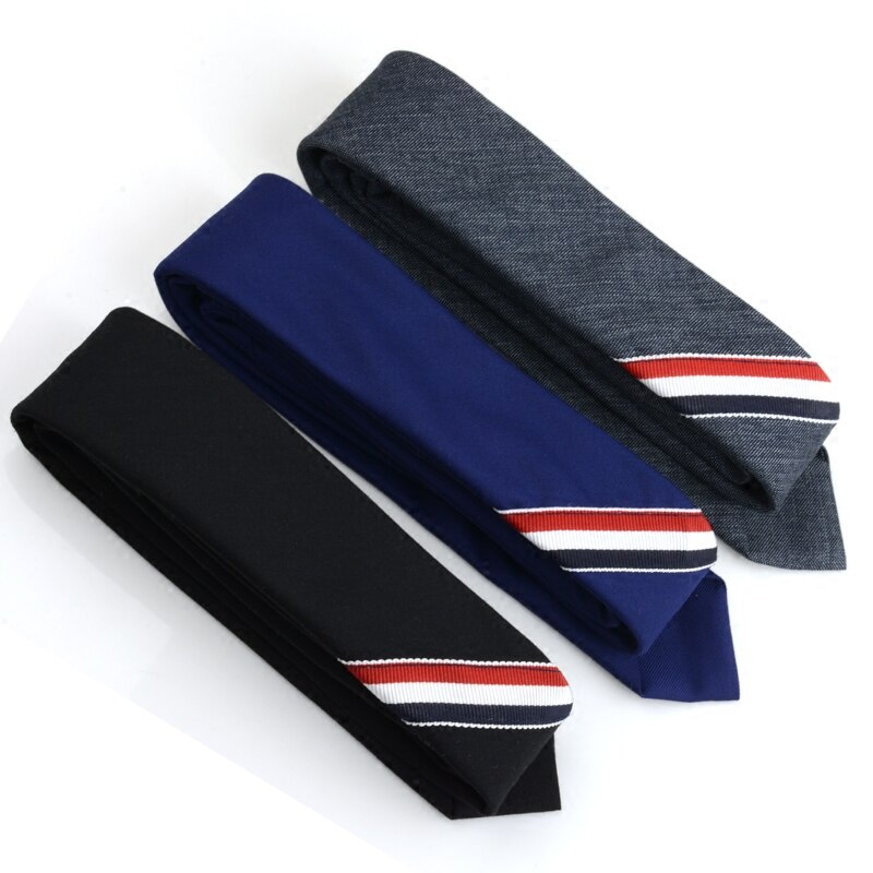 Novo 5cm laços para o homem clássico listra sólido algodão vintage gravata negócios festa de casamento gravatas festa jacquard laços para o homem
