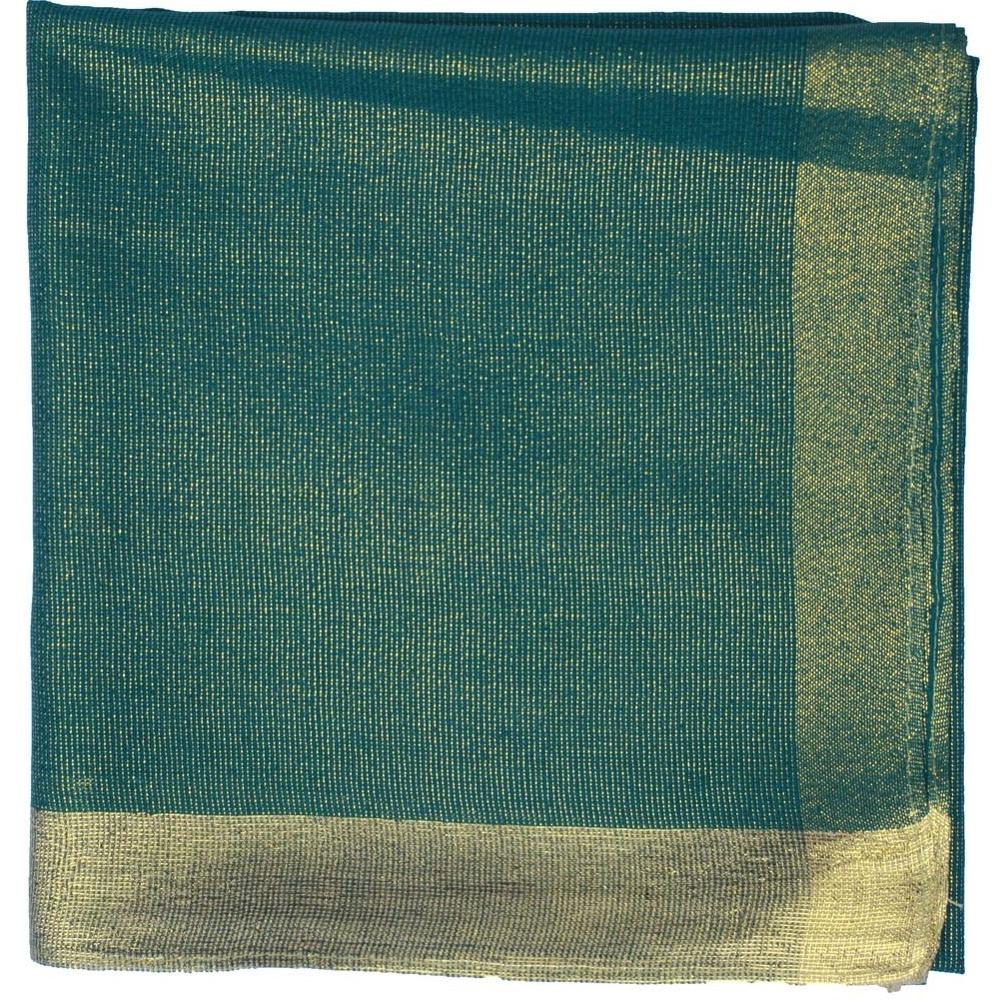 Moslim hoofddoek effen gouden lurex vierkante sjaal islamitische hoofdbedekking voor vrouwen dame hijab zacht 90 x 90 cm