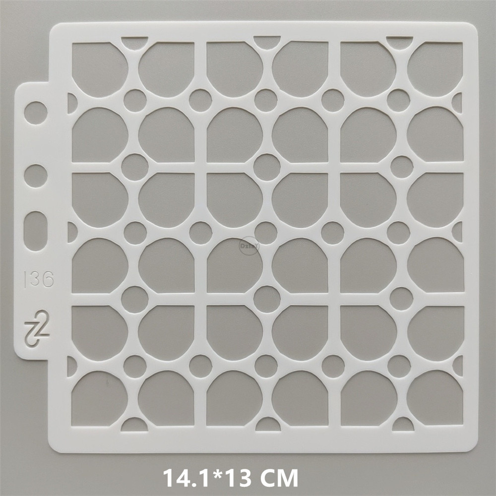 (26 stilarter) geometri grafik stencils maling prægning gør-det-selv scrapbooking materiale kort skabeloner papir album håndværk: Militærgrøn