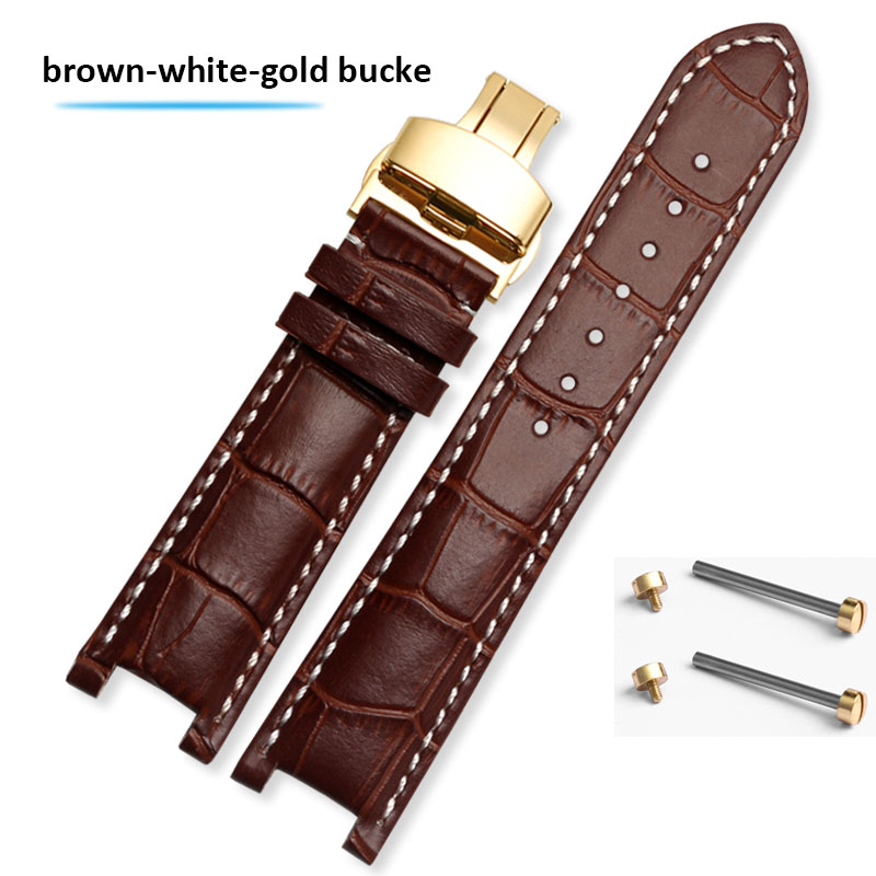 Bracelet de montre en cuir cranté 20*11mm 22*13mm pour GC Guess Passa véritable Lleathe chaîne de montre étanche hommes femmes