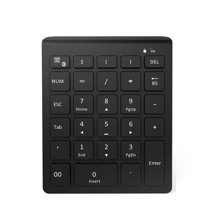 Ultra slank 28 nøgler blåt numerisk tastatur numerisk tastatur med sakse-switch mini digitalt tastatur til pc overflade pro tablet: Default Title