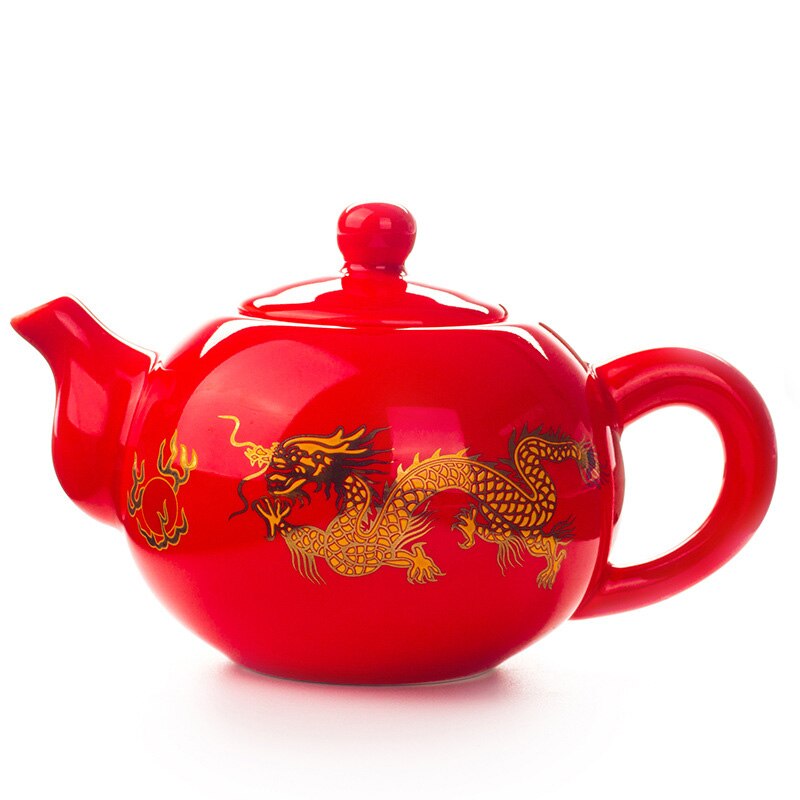 Black Ceramic Tea pot Chinese Dragon TeaPot handmade Teapot easy teapot kettle Ceramic Tea Set Kettle Kung Fu Teaware: 02