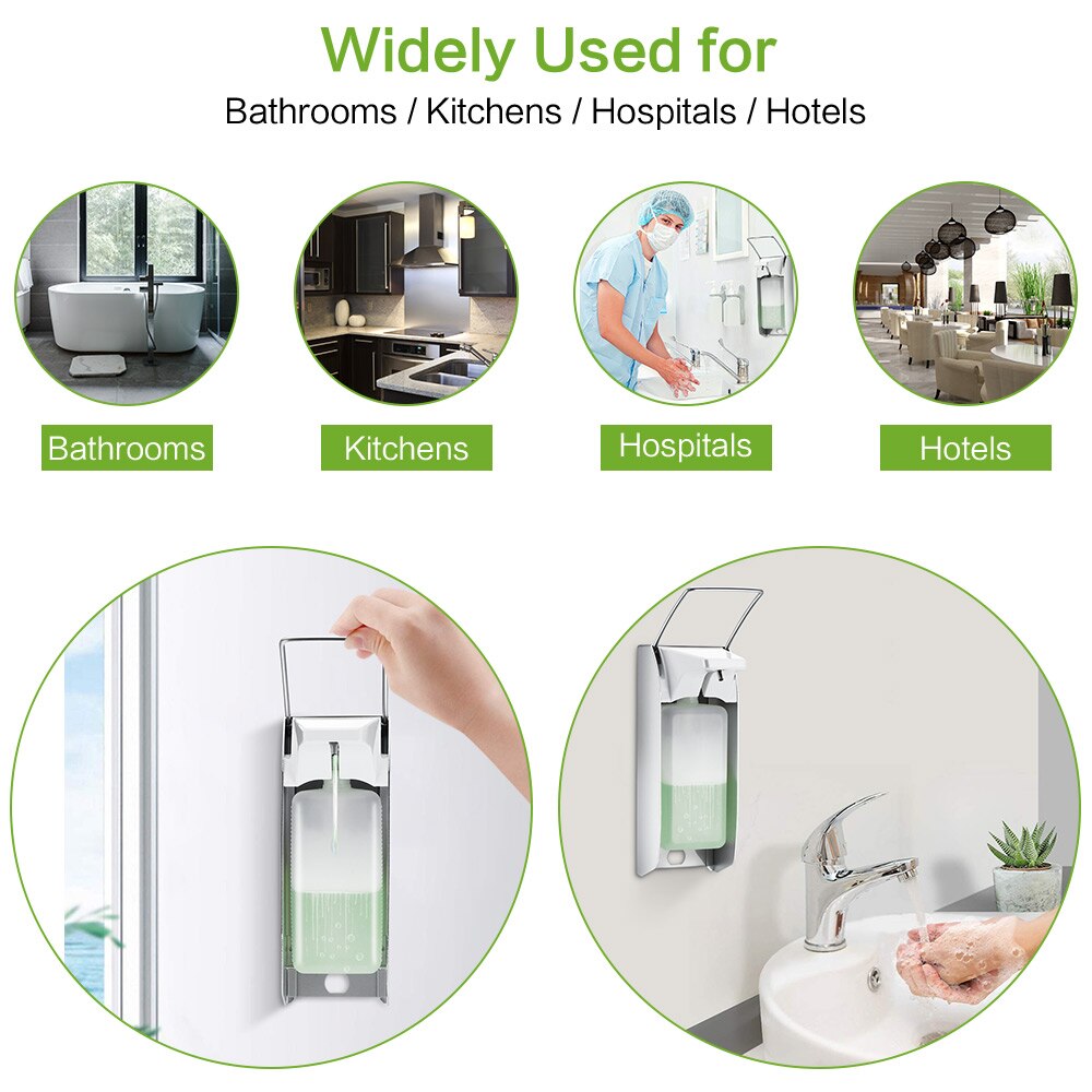 Elbow Press Hand Sanitizer Soap 1000ml Kitchen Disinfectant Spray Dispenser Liquid Soap Dispenser For Bathroom Toilet Hotel