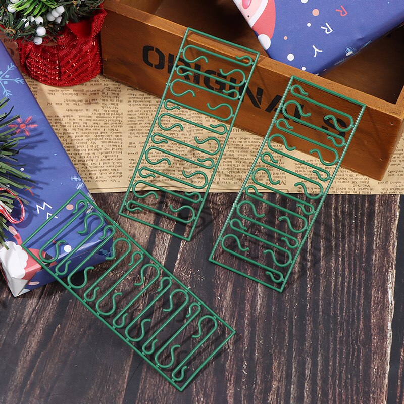 10/20/40/60/100 Pcs Herbruikbare Green Haken Kerstboom Opknoping Ornament S Diy Xmas accessoires Decor