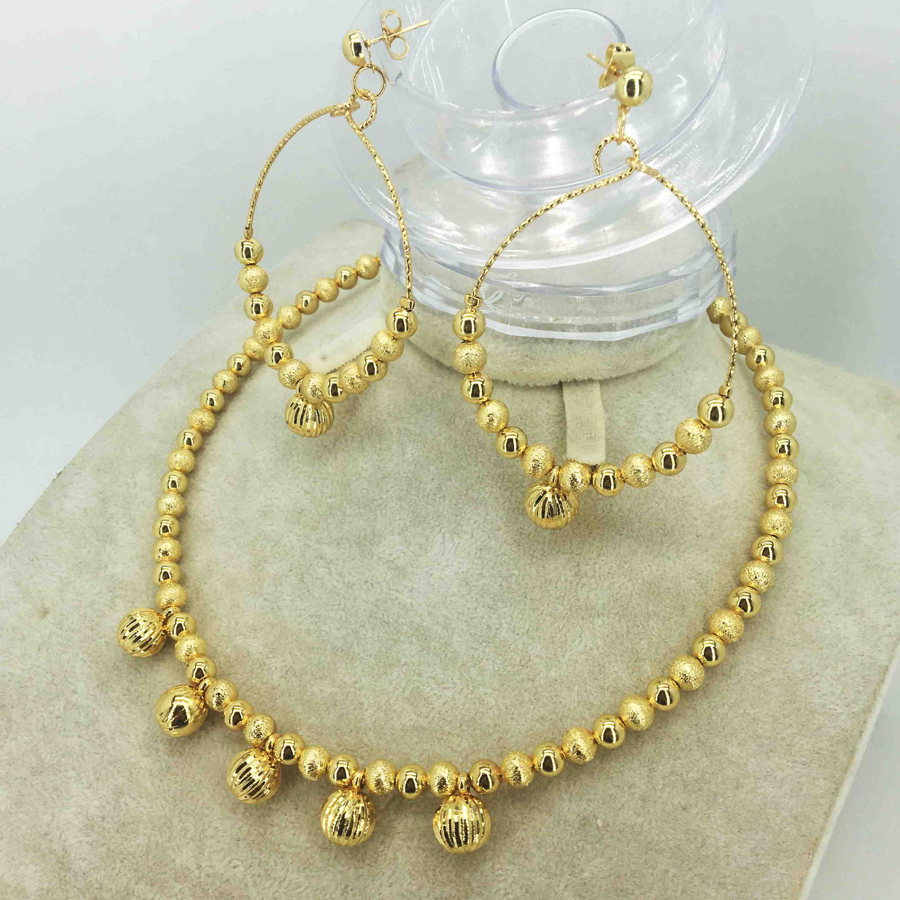 Italian gold colored jewelry for women's African bead jewelry jewelry necklace earrings bracelet jewelry