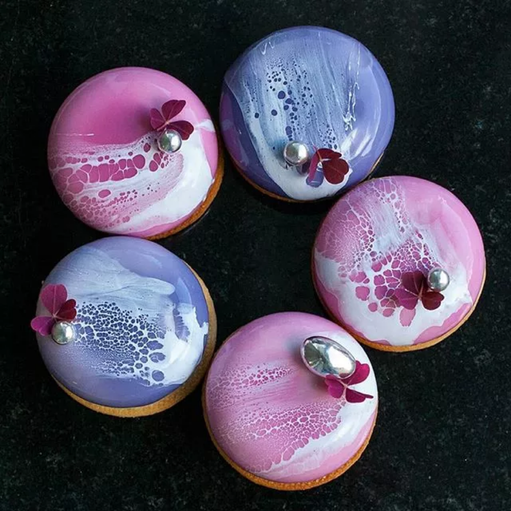 1 conjunto redondo eclipse molde de bolo de silicone para mousses sorvete bolos de chiffon assadeira acessórios de decoração ferramentas de cozimento