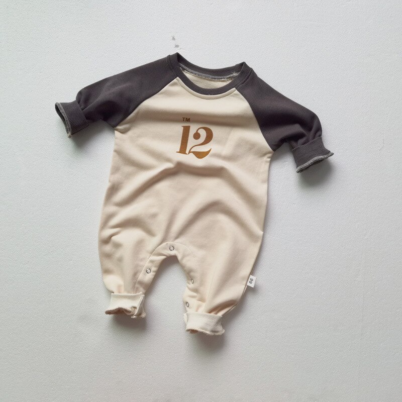 Casual Herfst Baby Rompertjes Lange Mouw Jongens Baby Kleding Meisjes Katoen Jumpsuit Nummer Gedrukt 12 Baby Kleding 0-24M