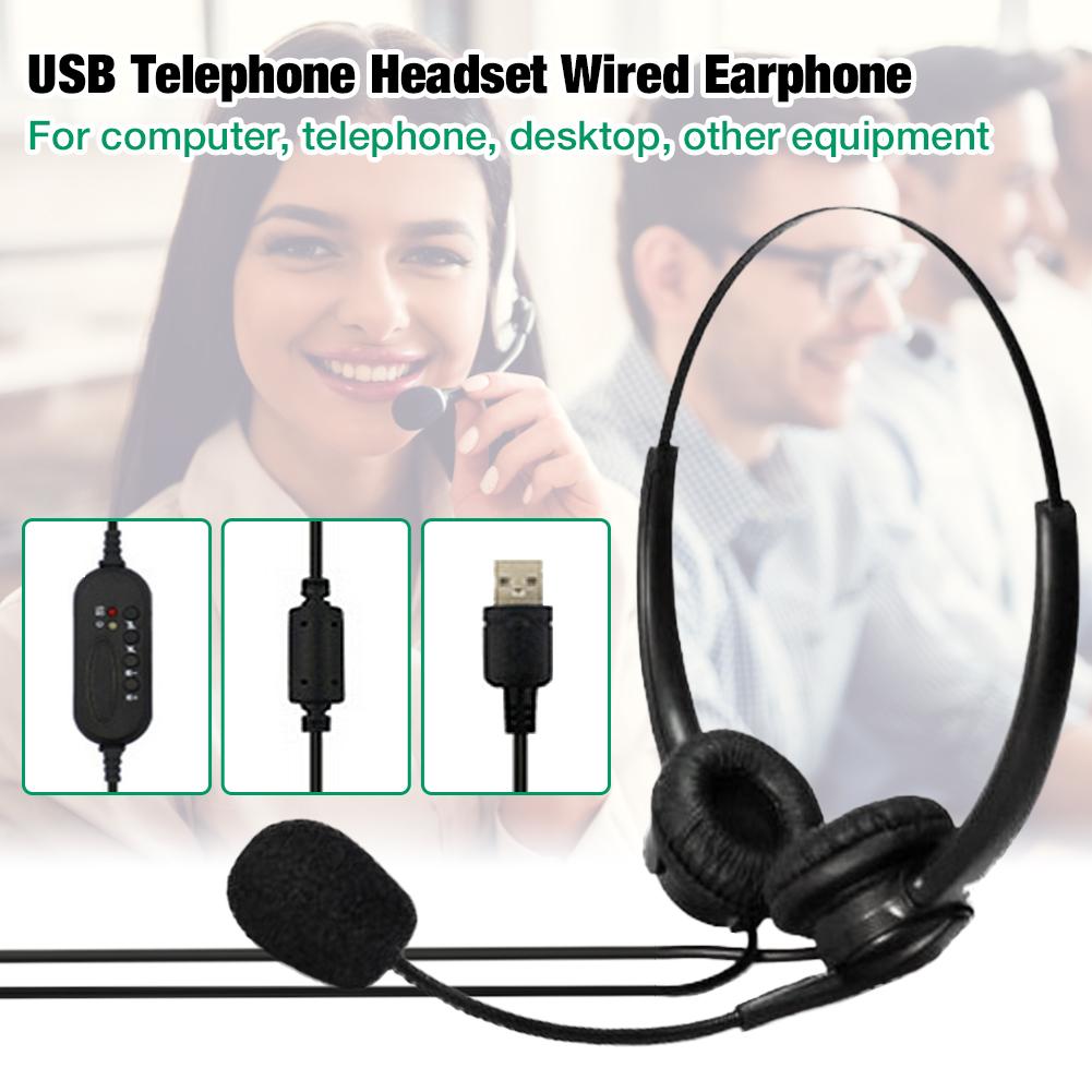 HT103U Usb Headset Callcenter Bedrade Headset Met Microfoon Telefoon Operator Hoofdtelefoon Noise Canceling Voor Call Center