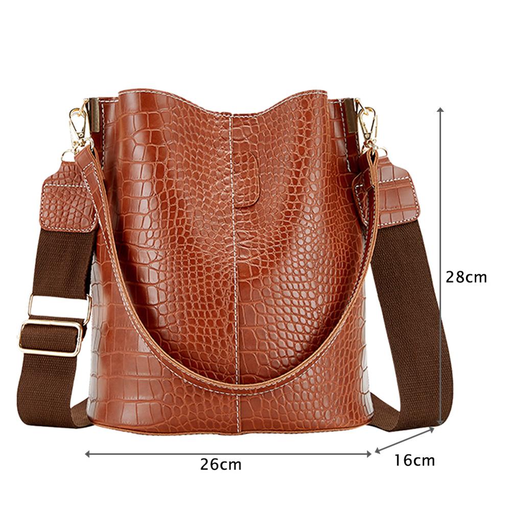 Bandoleras clásicas de piel sintética con patrón de cocodrilo para mujer, bandolera de hombro, bolso de mano, bolsas de compras para viaje