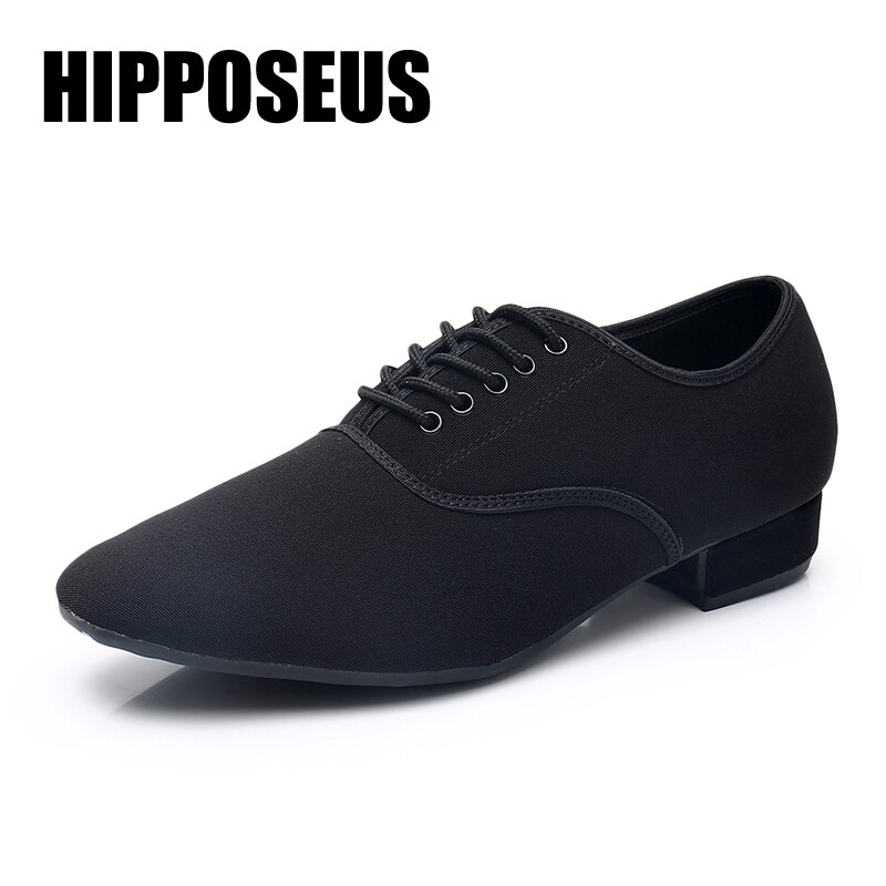 Hipposeus Men Dance Shoes Boys Ballroom Latin shoes Breathable Fabric Modern Tango Jazz Performance Practise shoes