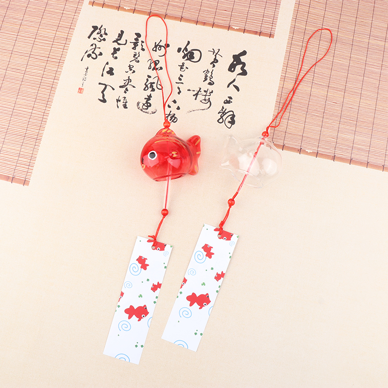 Windspiel, Glockenspiel, japanisches Glas, Goldfisch, Garten, zum Aufhängen, Outdoor-Dekor, Anhänger, Furin, dekoratives Fischornament