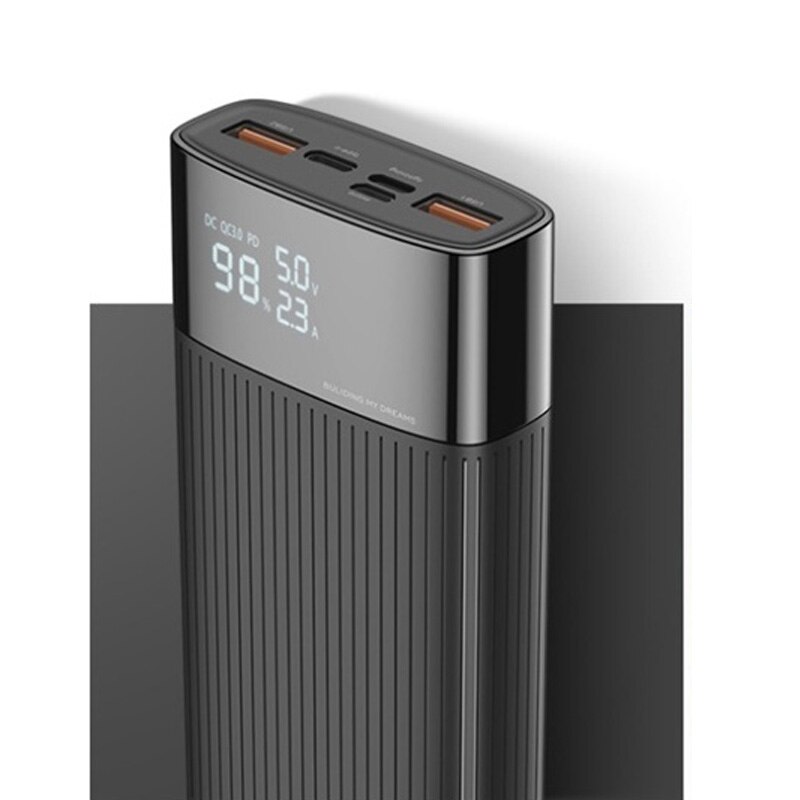 Banco de energía de 20000mAh para iPhone, Samsung, Huawei, tipo C, PD, carga rápida + carga rápida 3,0, batería externa USB: Oro
