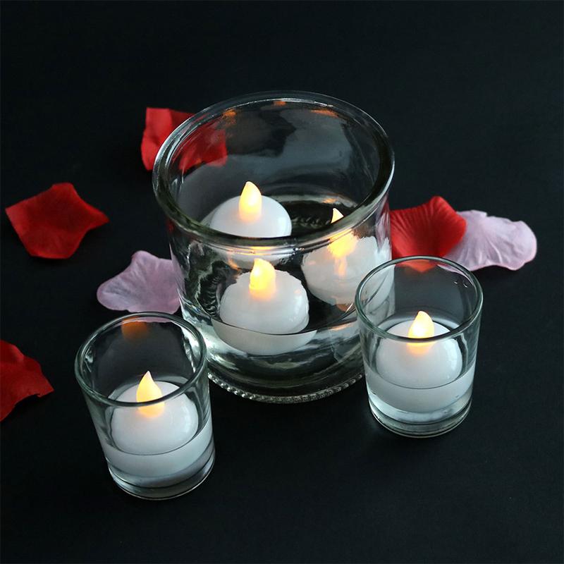 Waterproof Decorative Small LED Floating Candles for Wedding Party SPA Bath