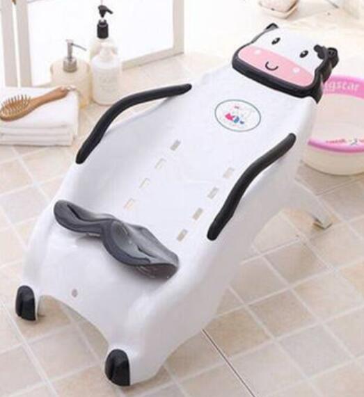 Baby Shampoo Chair Seat Bathroom Shower Hair Washing Toddler Shampoo Holder Holding Chair For Kids: black