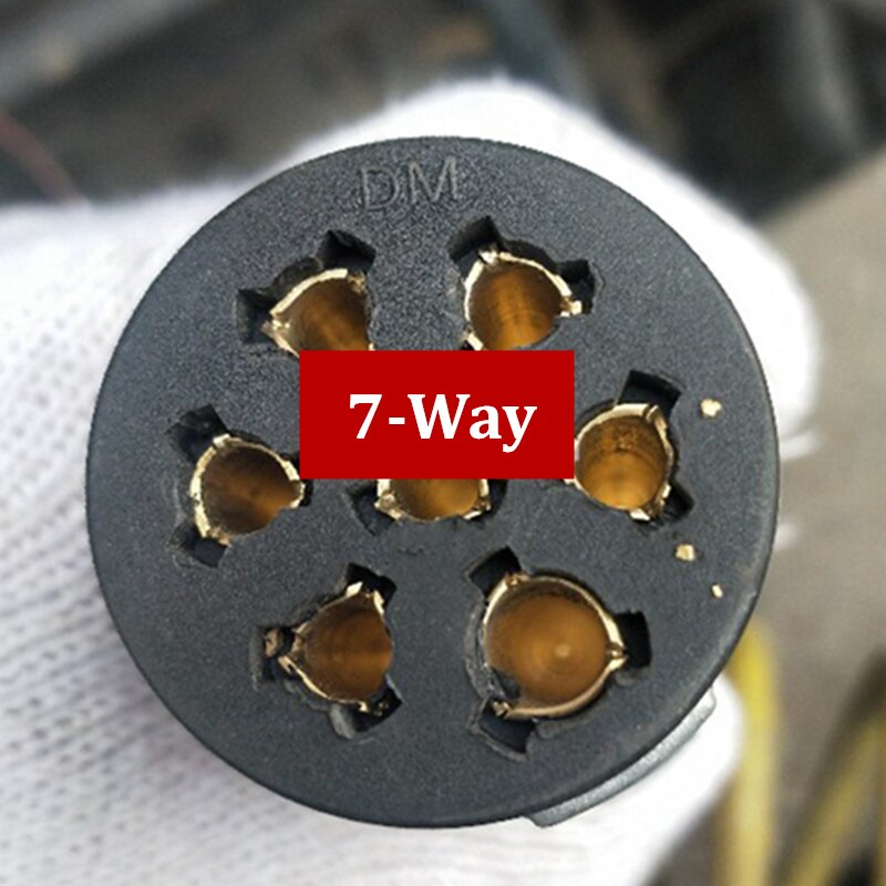 Alwaysme 7 -veis tilhenger ledningsnett aluminiumslegering stikkontakt med strekkstål fjær for rv båt ...