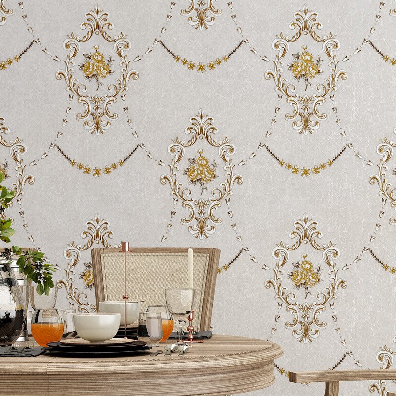 Roll Behang Retro Amerikaanse Pastorale Niet-geweven Stof Zelfklevende Behang Verdikte Slaapkamer Woonkamer Behang W154