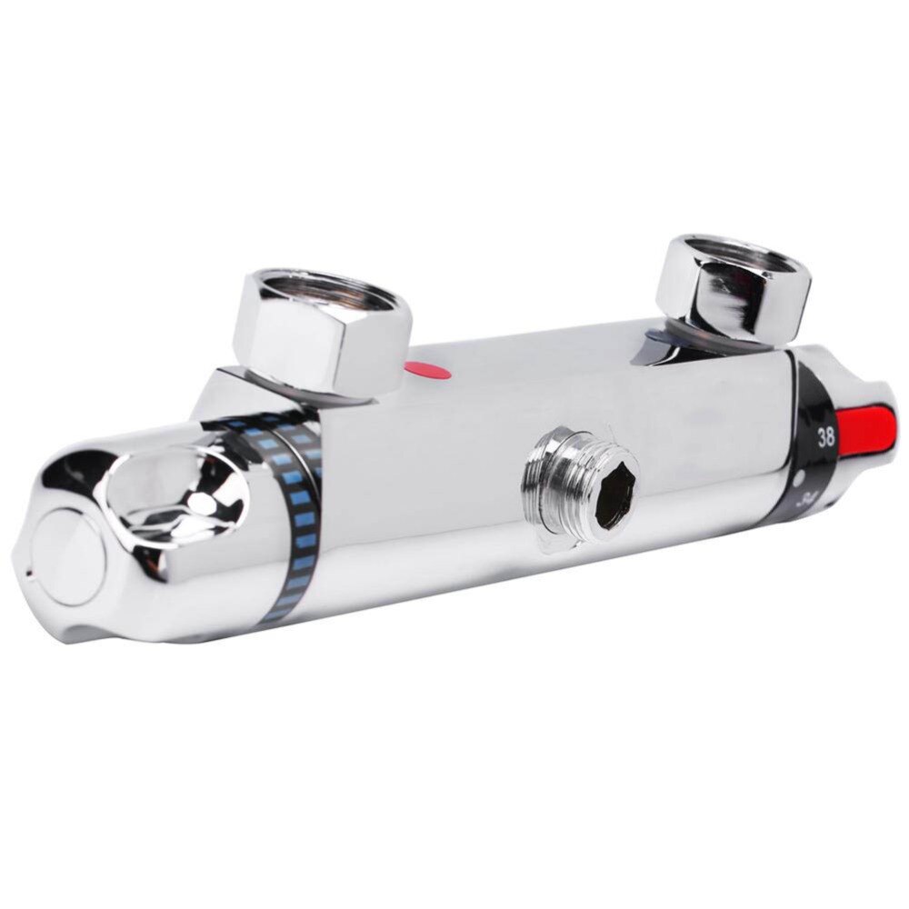 Modern Chrome Thermostatic Mixer Valve Shower Mixer Bar Replacement Valve Outlet Home Bathroom Accessory