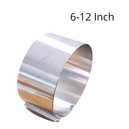 1Pc Verstelbare Mousse Ring 3D Ronde Cakevormen Rvs Bakken Mallen Keuken Dessert Cake Decorating Gereedschap: 6-12inch