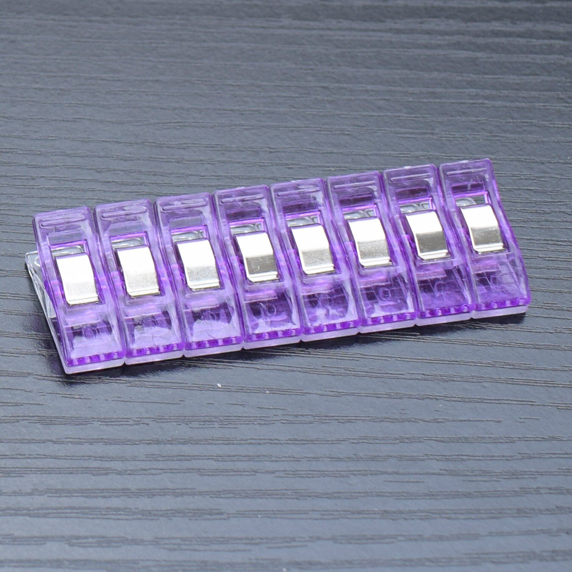 Pinzas de plástico Multicolor para trabajos, pinzas de tela, herramientas de costura de dobladillo, accesorios de costura, 20 unids/paquete: 20pcs Purple