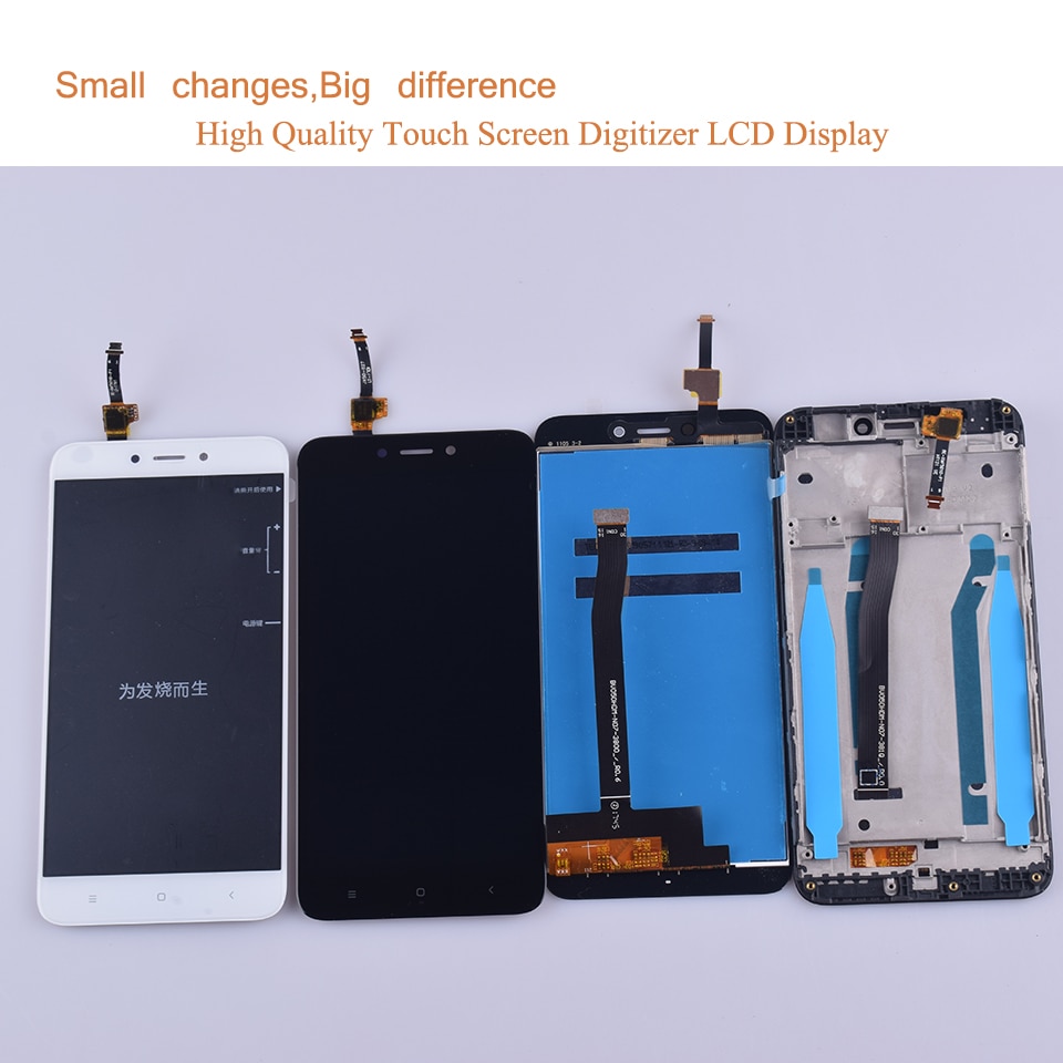 AAA For Xiaomi REDMI 4X Monitor LCD Display Touch Screen Digitizer Sensor Pantalla monitor Redmi 4x LCD Assembly With Frame