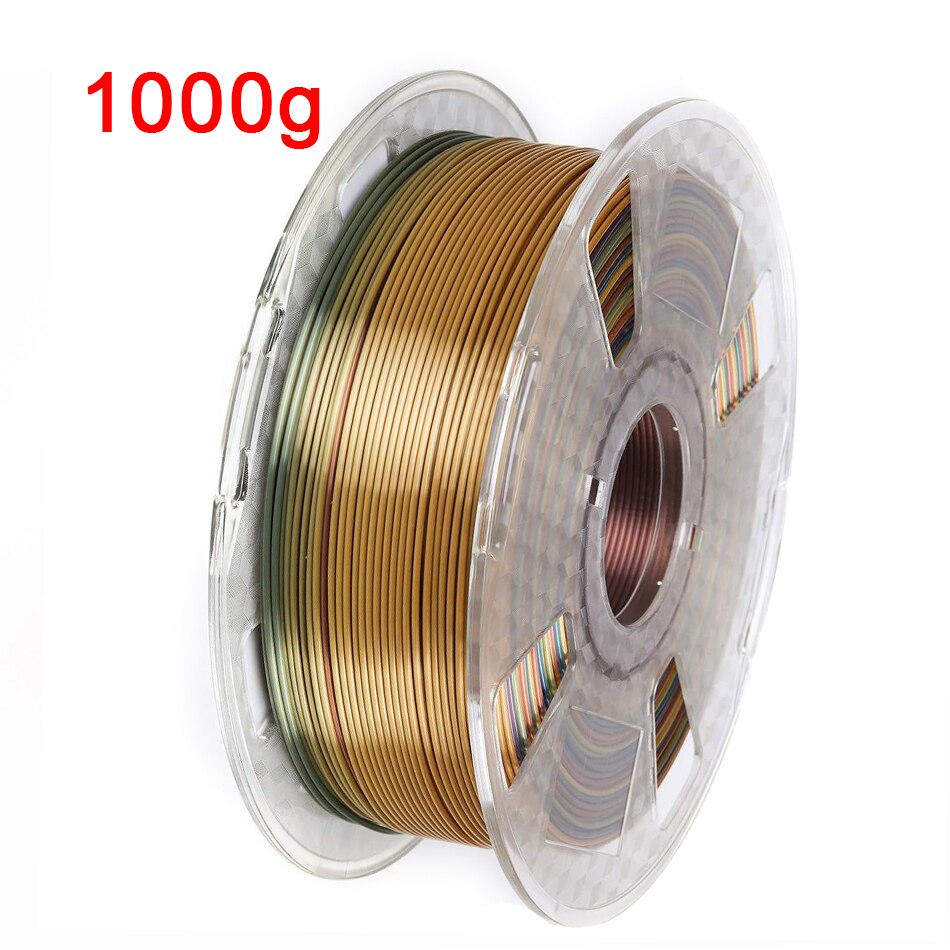 3D PLA Silk Rainbow Filament 1KG/500G/250G 1.75mm 3D Printer Filaments pla Rainbow Shiny Color Silk Texture Printing Materials: Rainbow A 1Kg