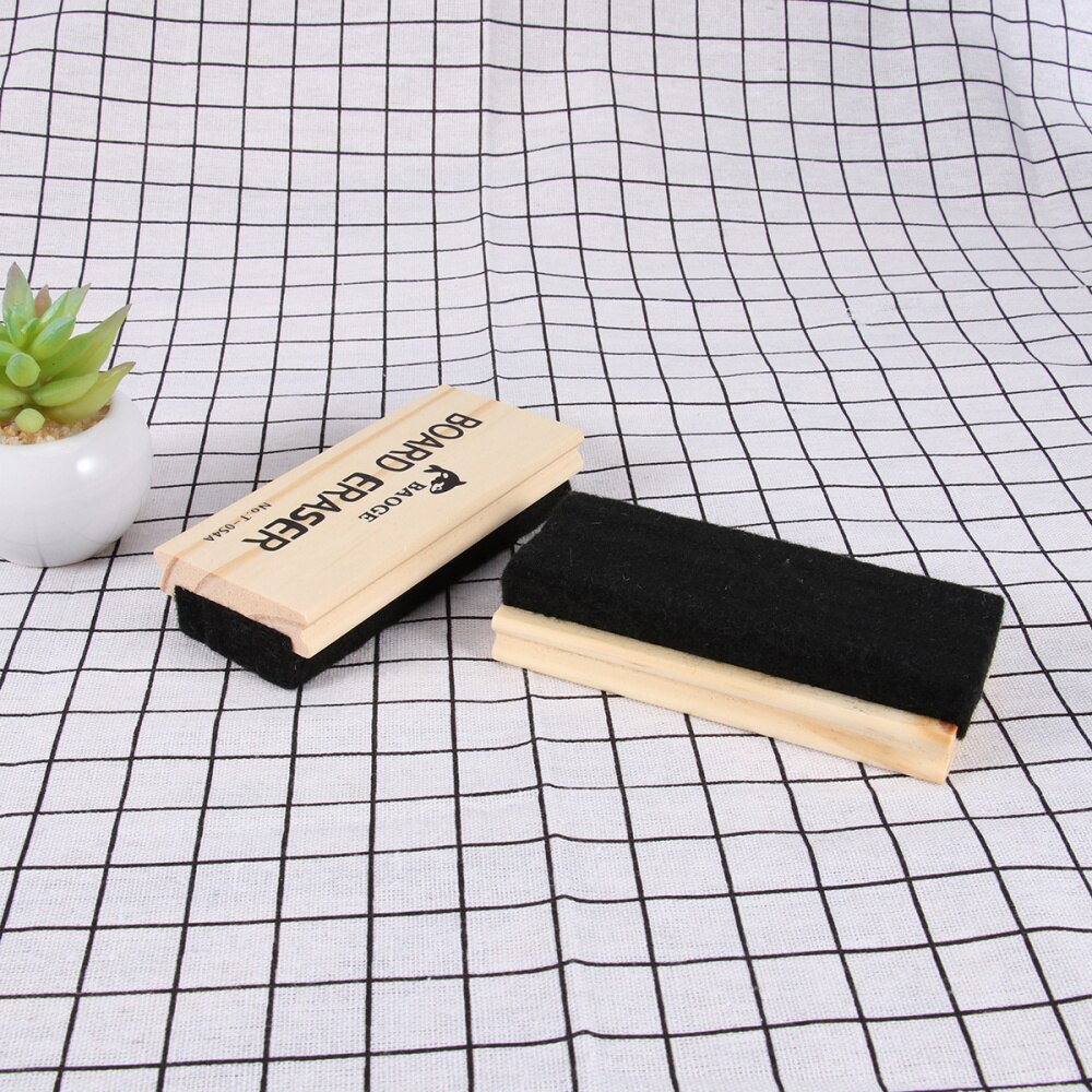 2pcs Chalkboard Eraser Wool Felt Eraser Dustless Wood Blackboard Eraser Chalkboard Eraser: Default Title