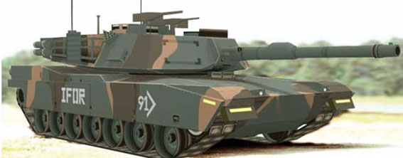 M1A1 Abrams Panzer Wald Tarnung Papier Ausführung der 3 D Modell von DIY