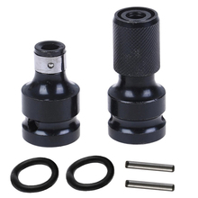 2 Set Hex Ratchet Socket Adapter Drive 1/2" Square To 1/4" Female Chuck Converter Impact Tool Kit Quick Release Impact Wrench