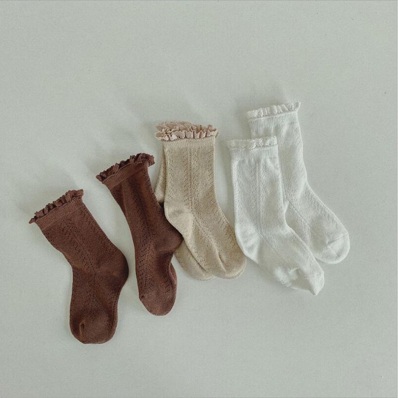 Tornozelo do vintage meias de renda para meninas malha meias curtas primavera outono infantil crianças dança meias crianças presente natal skarpety