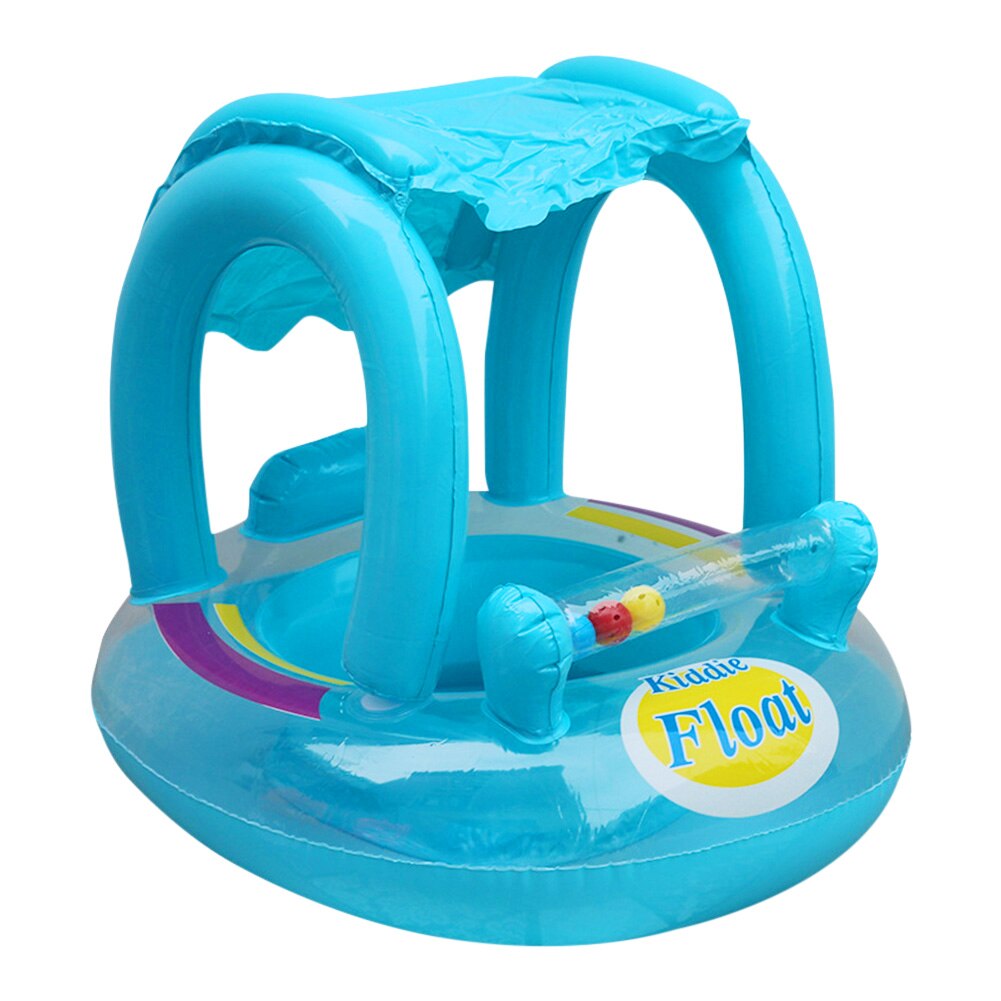 Baby Kids Zomer Float Seat Zonnescherm Tube Ring Zwemmen Zwembad Water Sport Fun Speelgoed Klassieke Baby Seat Grappig Speelgoed medeplichtige: Blauw