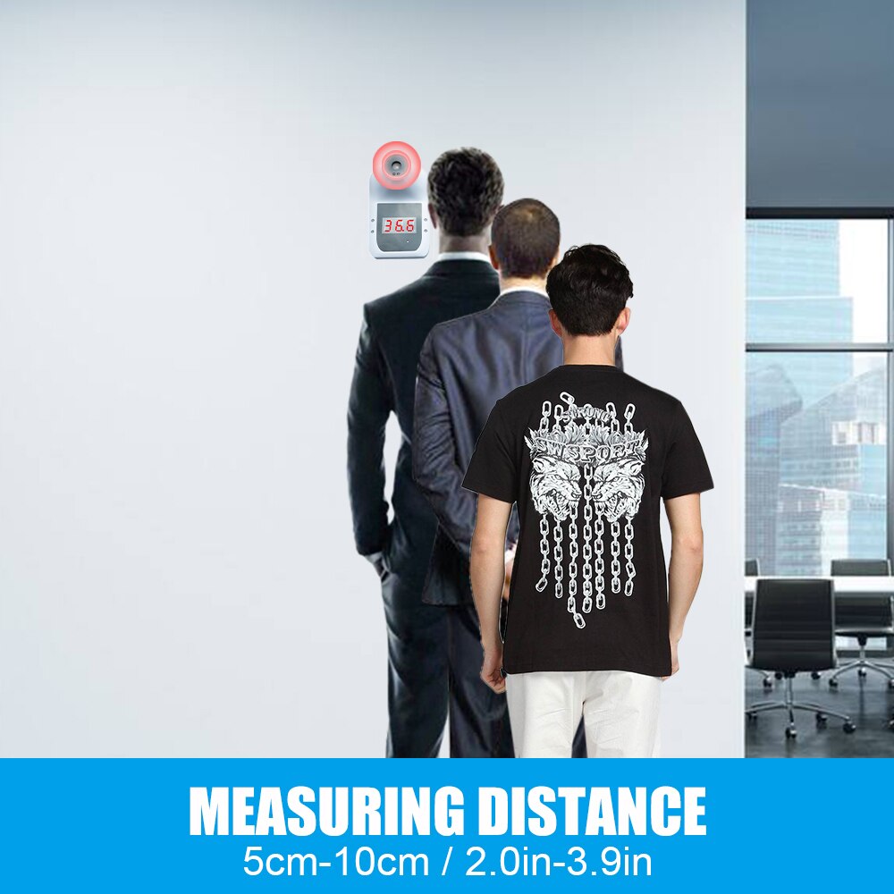 Non-contact IR Infrared Sensor Forehead Hanging Wall Mount LCD Digital Infrared Thermometer High Precision Temperature