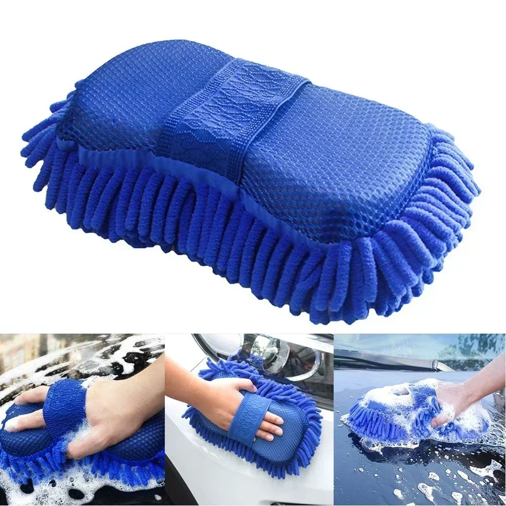 Esponja de limpieza de coche, herramientas de lavado de microfibra, cuidado, almohadilla de cepillo de lavado, herramienta de limpieza, accesorios de herramientas de mantenimiento de lavado de coche