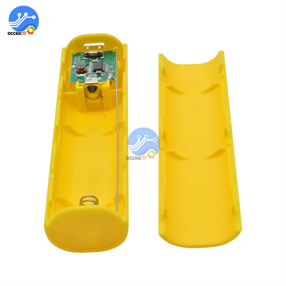 DC 5V 1x18650 banco de energía móvil USB funda cargadora de batería, kit de caja para 18650 baterías para teléfono móvil, accesorios para teléfono móvil: yellow