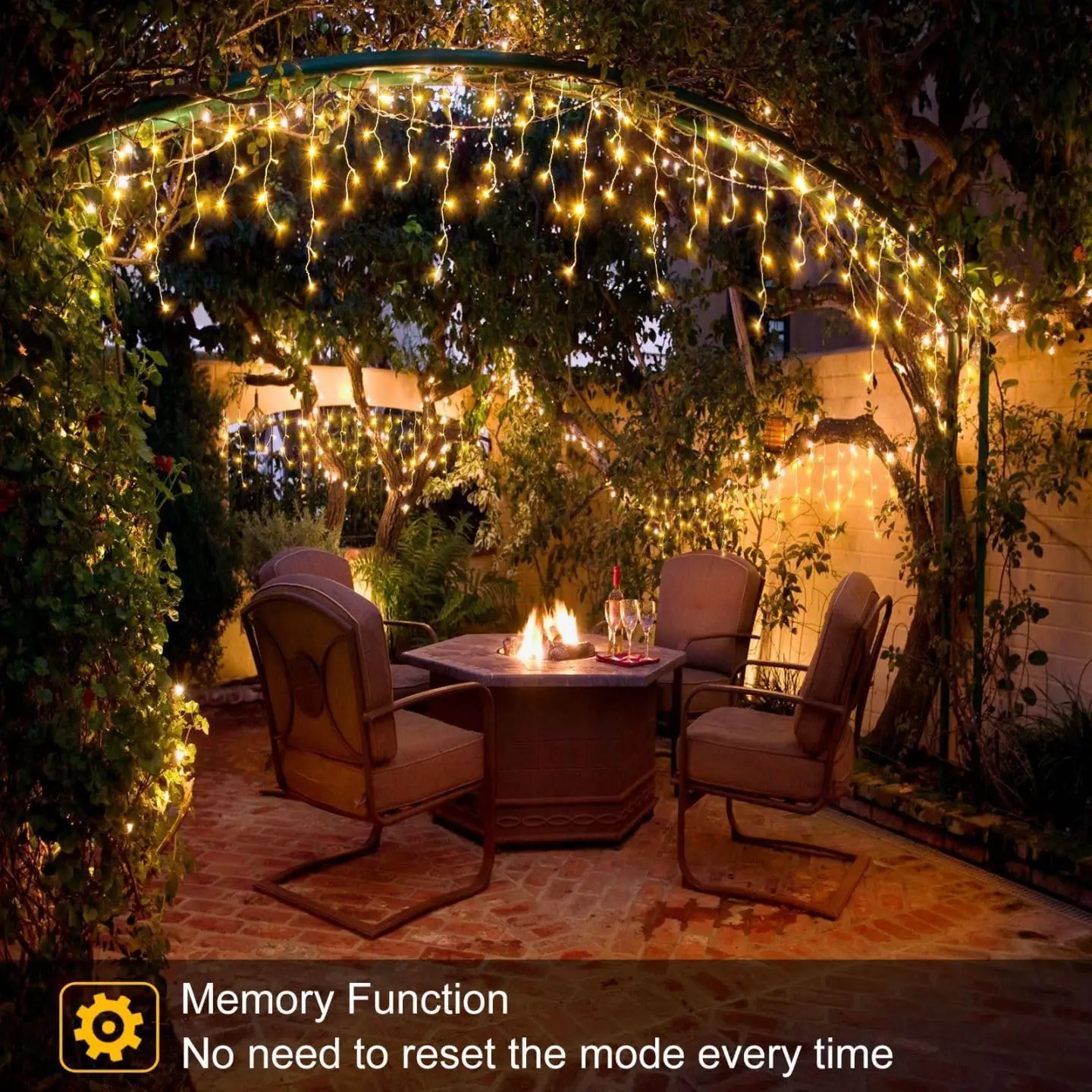 LED-Eiszapfen-Lichterkette für den Außenbereich, wasserdicht, weihnachtlich, dekorativ, 8 Modi, Urlaubsbeleuchtung für Garten, Traufe, Feen-LED-Eiszapfen-Lichter