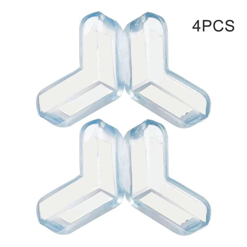 4 * protezione anticollisione per bambini protezione in Silicone per bambini e angolo per tavolo protezione per bordi per bambini: Default Title
