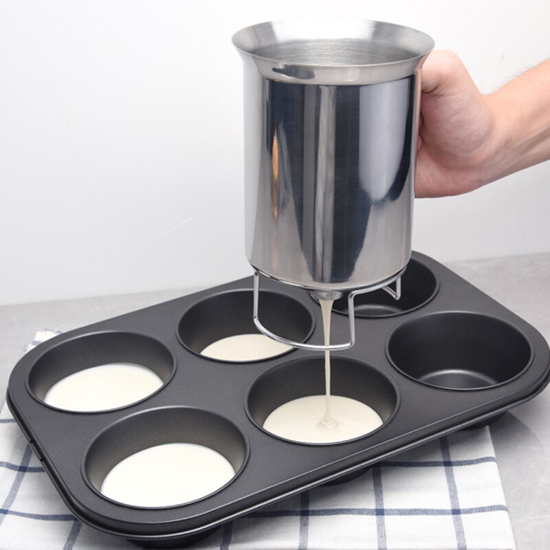 Pannenkoek Maker Rvs Pancake Cupcake Batter Dispenser Voor Cupcakes Belgische Wafels Pannenkoeken Bakken Keuken Gadgets