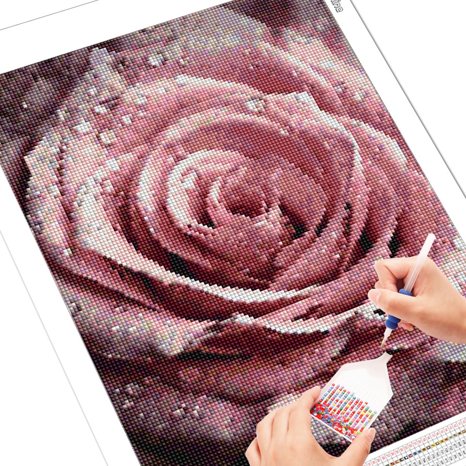 Evershine diamantmaleri blomster fuld firkantet korssting diamantbroderi rose perle billede kits boligindretning