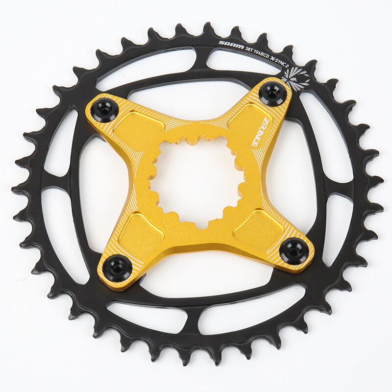 Cadena de acero SRAM EAGLE 34T 38T 104 BCD con adaptador de montaje directo ZRACE para corona de bicicleta de montaña MTB de 12 velocidades 6mm offset