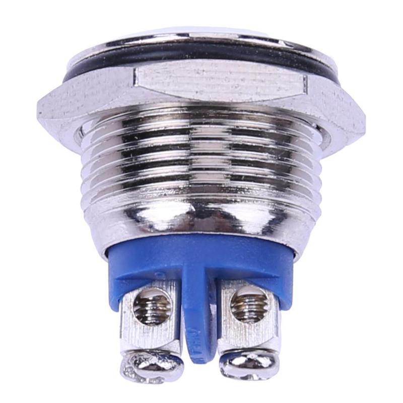 16mm Stainless Steel Starter Switch Boat Horn Momentary Push Car Motorcycle Button Switch For Starter Contactor Relay