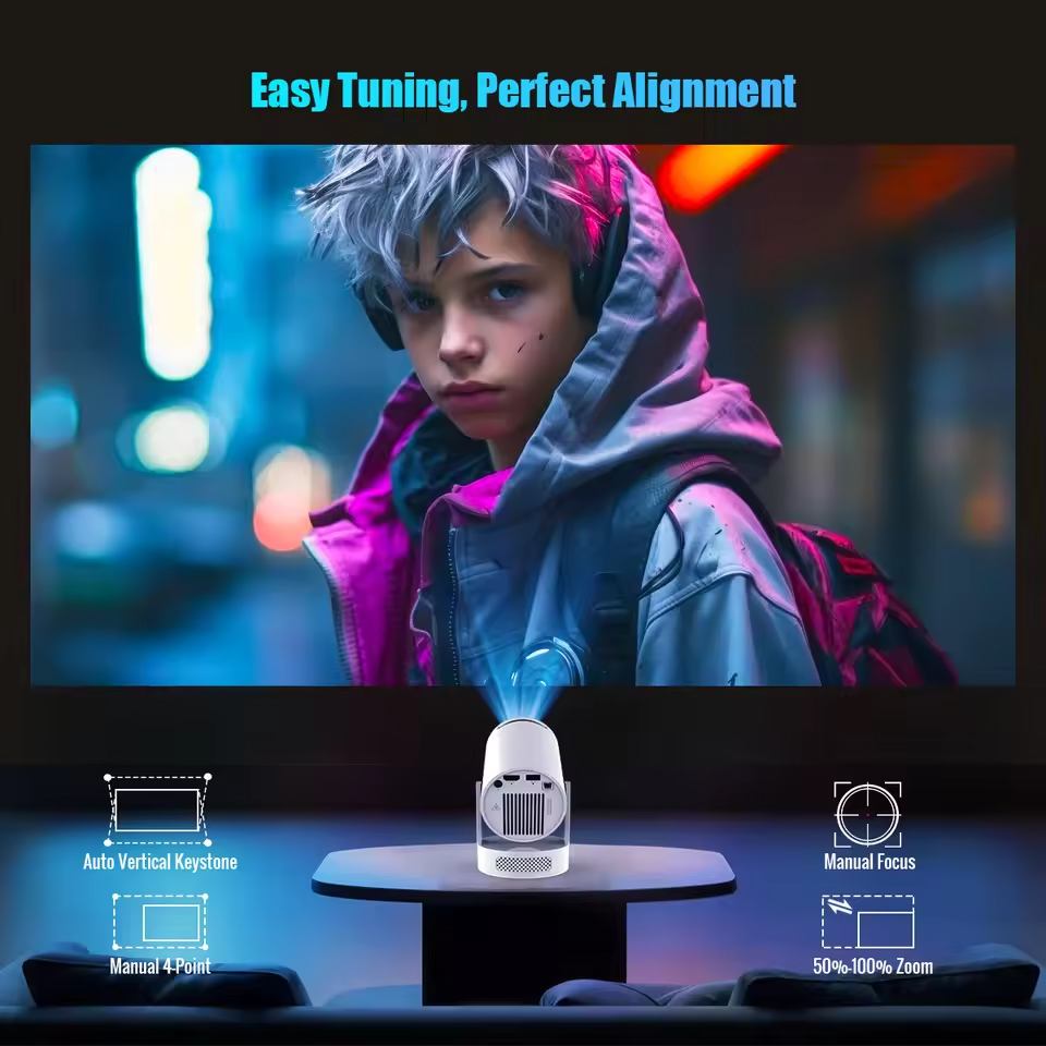 Projector 4K Bluetooth 5.0 Dual Wifi6 260ANSI All Winner Support 1080P 1280*720P Mini Home Cinema Outdoor Projetors