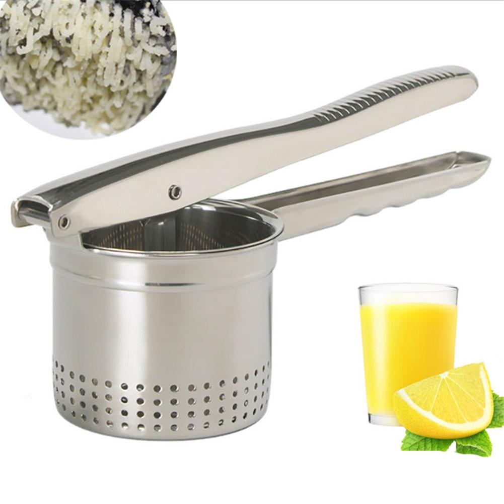 Bærbar manuel saftpresser i rustfrit stål frugtsaftpresser drue vandmelon presset juice babyjuice appelsinjuicer