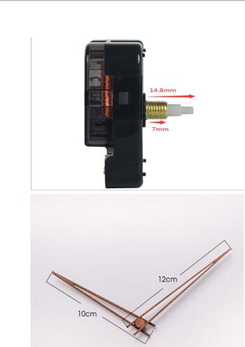 Quartz ur bevægelse mekanisme med krog diy reparation dele dele + træ visere: -en