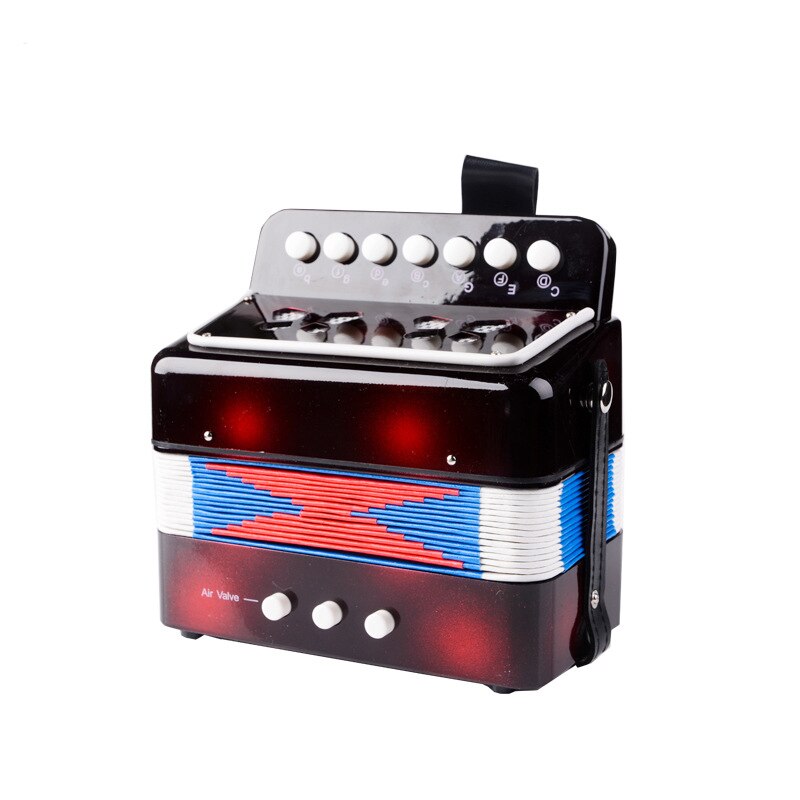 freundlicher freundlicher 7 Schlüssel 2 Bass Akkordeon 10 Farbe Pädagogisches Musical Instrument Rhythmus Band Spielzeug