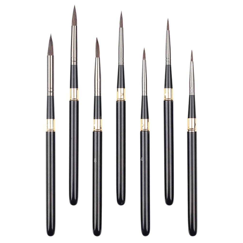 7Pcs Kunstenaar Penselen Fijne Schilderen Borstel Olieverfschilderij Borstel Voor Lijn Tekening
