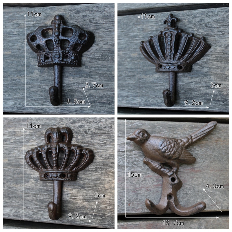 Jd Europese Stijl Crown Serie Retro Gietijzeren Smeedijzeren Haak Kapstok Decoratie Haak Wanddecoratie